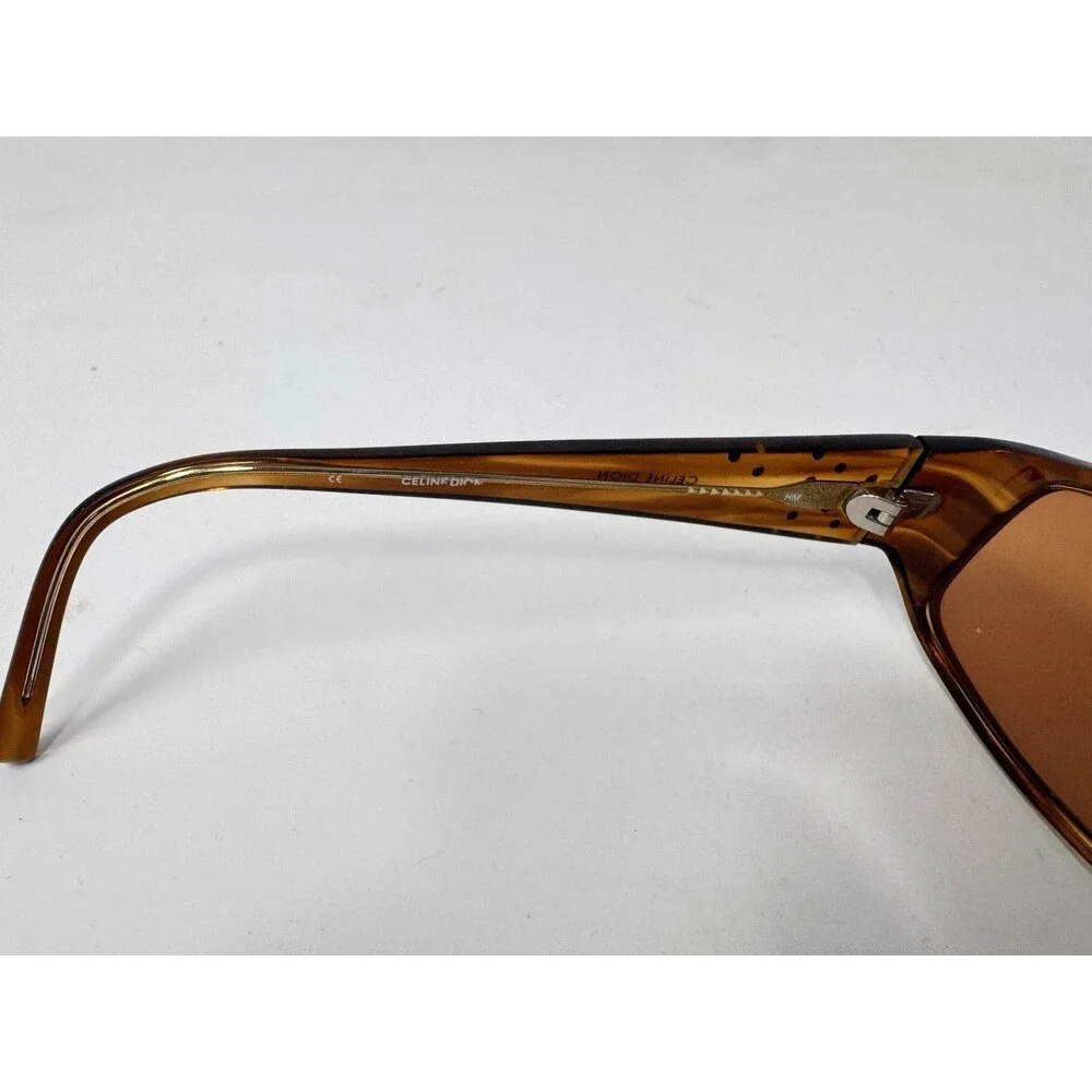 Celine Dion CD5038 Eyeglass Frames Only Brown Tortoise Rectangle